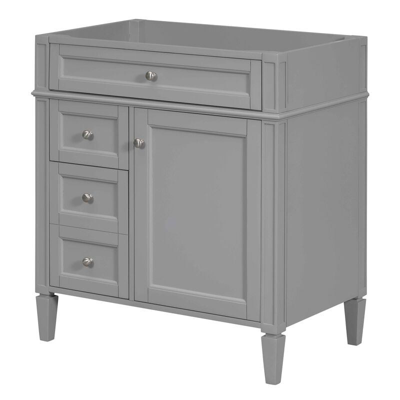 30" Freestanding Bathroom Vanity Without Top Sink image number 3