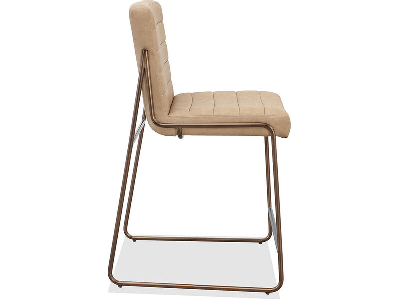 Madison Metal Frame Counter Stool in Honey Synthetic Leather
