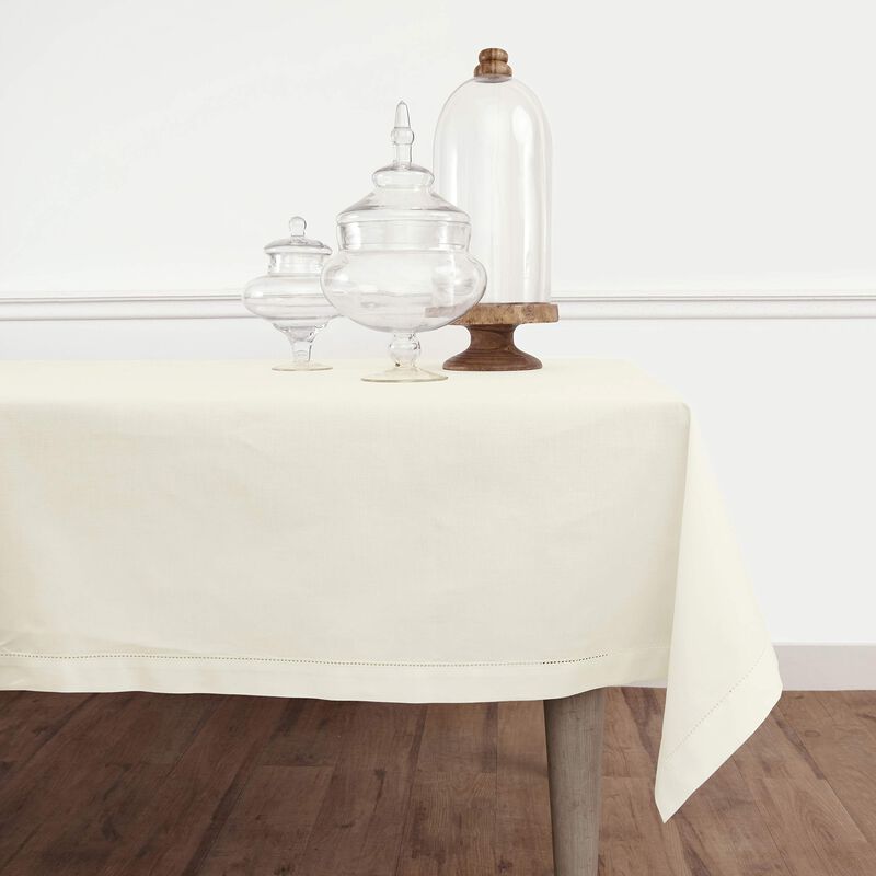 Cotton Linen Tablecloth - Cotton Linen Hemstitch image number 0
