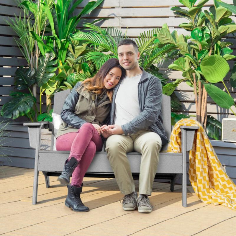 Hivvago HDPE Patio Adirondack Chair for Porch Garden Backyard