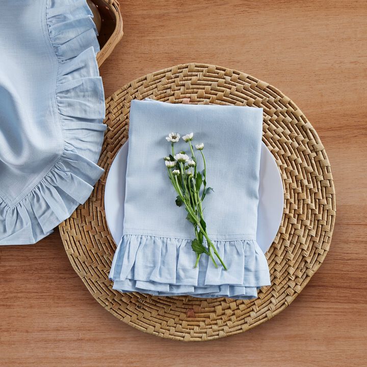 Linen Dinner Napkins - Gabrielle Ruffle