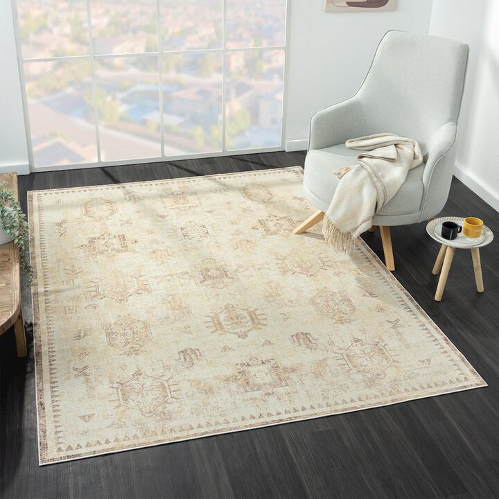 LR Home Aria Durable Performance Area Rug Indoor