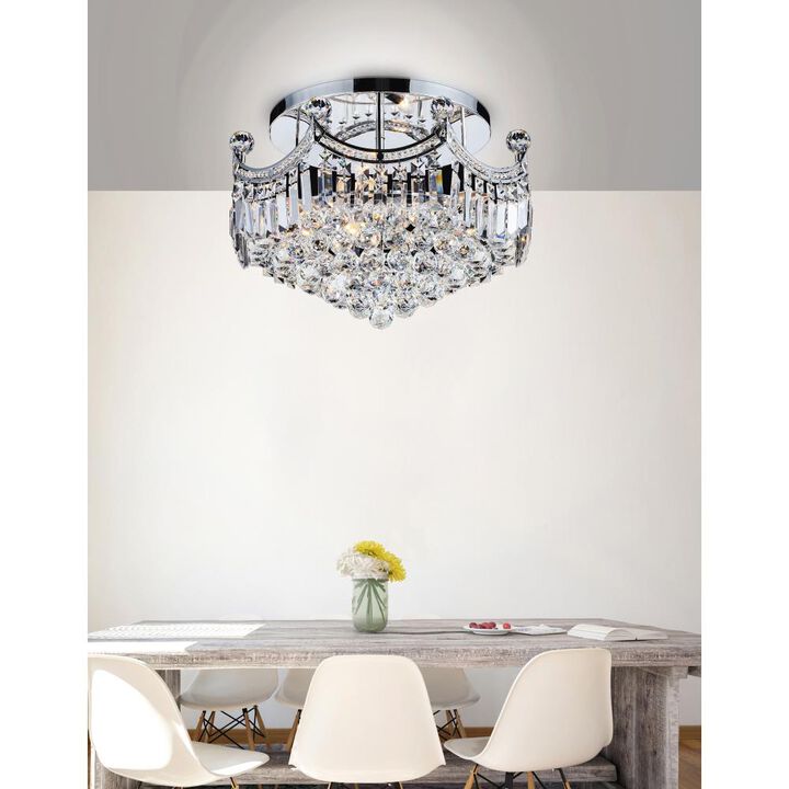 Amanda 8 Light Flush Mount With Chrome Finish