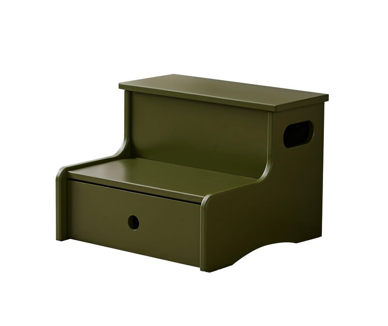 Kings Brand Furniture Wooden Toddler Step Stool for Kids with Storage for Bedroom, Bathroom & Kitchen