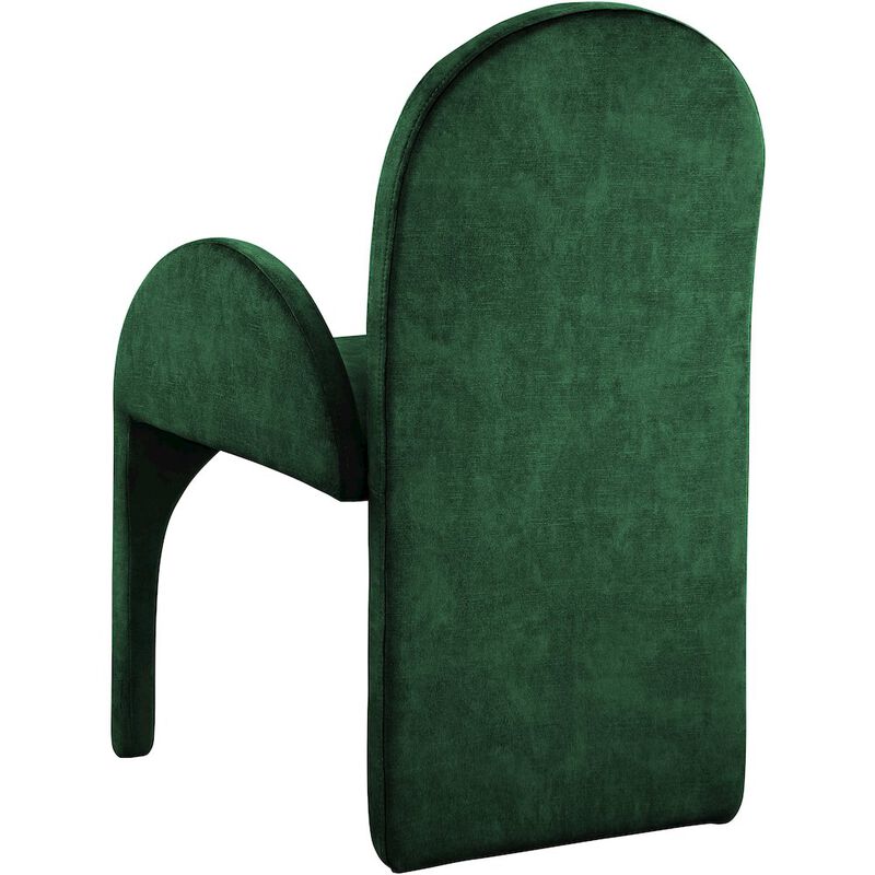 Meridian Furniture Summer Green Velvet Dining Arm Chair, Set of 2
