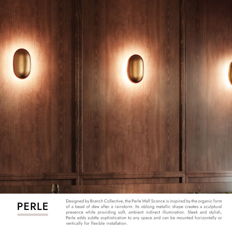 Perle 10-in Damp-Rated Dimmable LED Wall Sconce image number 6