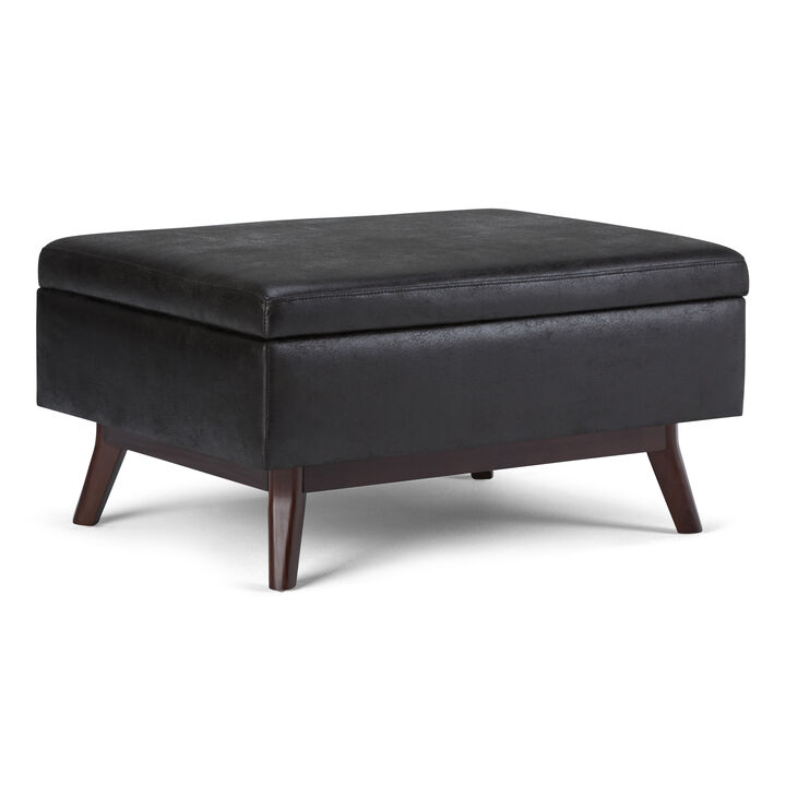 Simpli Home Owen Coffee Table Storage Ottoman
