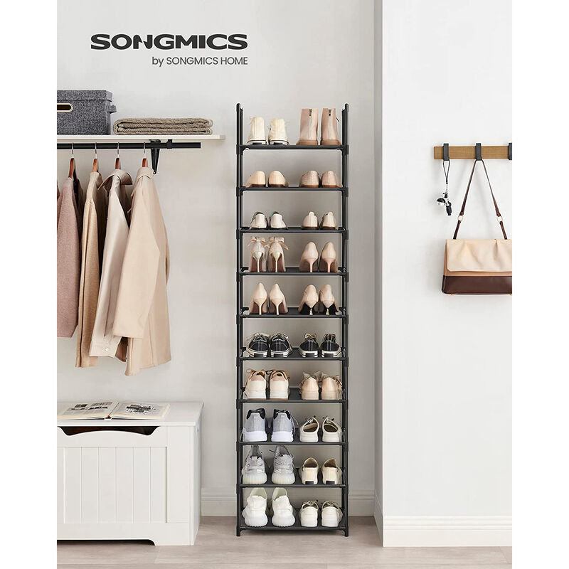 10-Tier Adjustable Shoe Rack for Efficient Storage and Organization