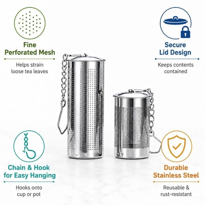 Pack of 2 Stainless Steel Tea Infuser Balls