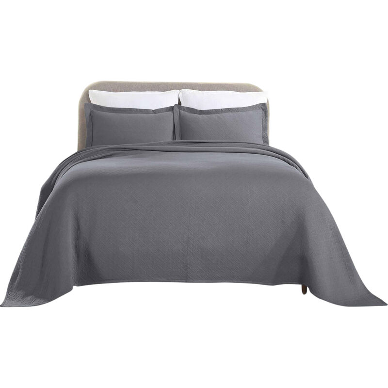 Lightweight Cotton Matelasse Bedspread Set with Matching Shams image number 1