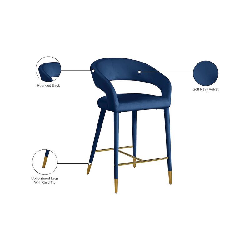 Meridian Furniture Destiny Velvet Stool