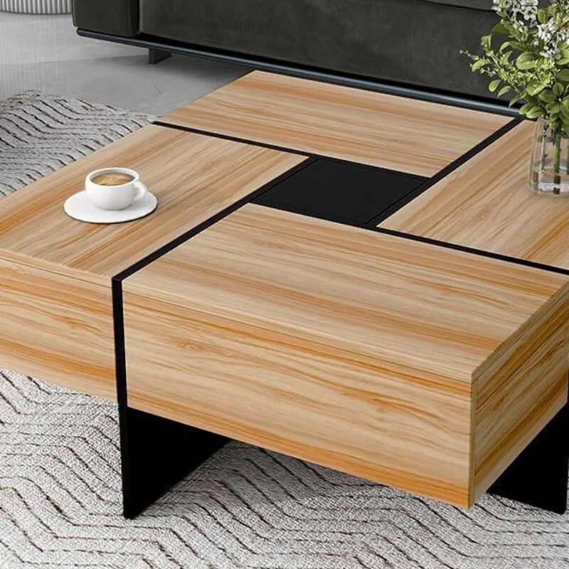Unique Coffee Table with 4 Hidden Storage Compartments Modern & Functional Living Room Table