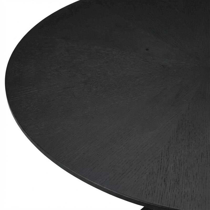 Round Wooden Coffee Table with Modern Design and Durable Build image number 5