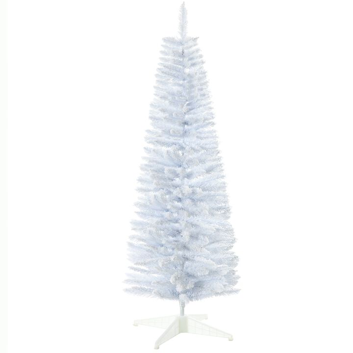 5 ft Snow Flocked Artificial Pencil Christmas Tree