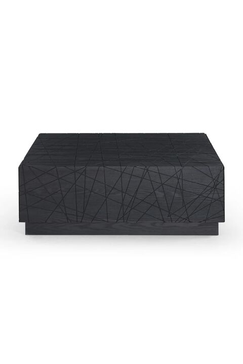 Black Square 4-Drawer Coffee Table | OROA Modern Kenda