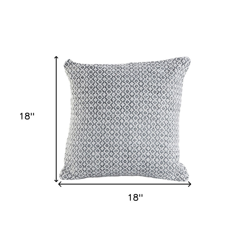 HomeRoots Set of Two Gray and White Geometric Cotton Throw Pillow image number 6