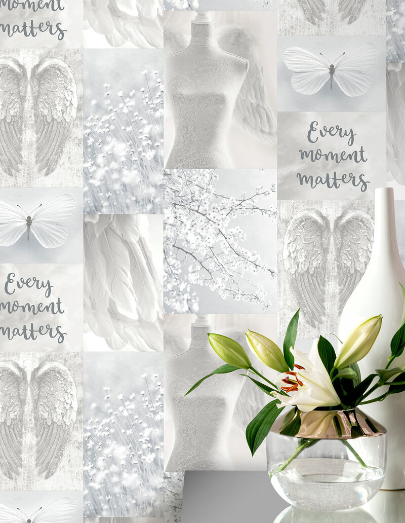 Chou Light Grey Inspirational Wallpaper image number 3