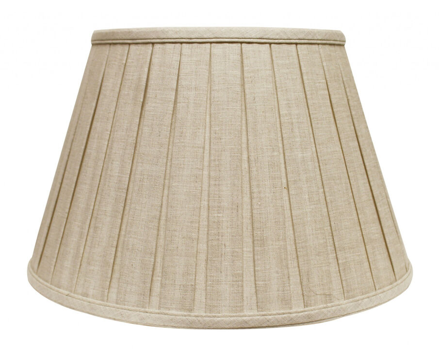 HomeRoots Cream Linen Pleated Empire Lamp Shade