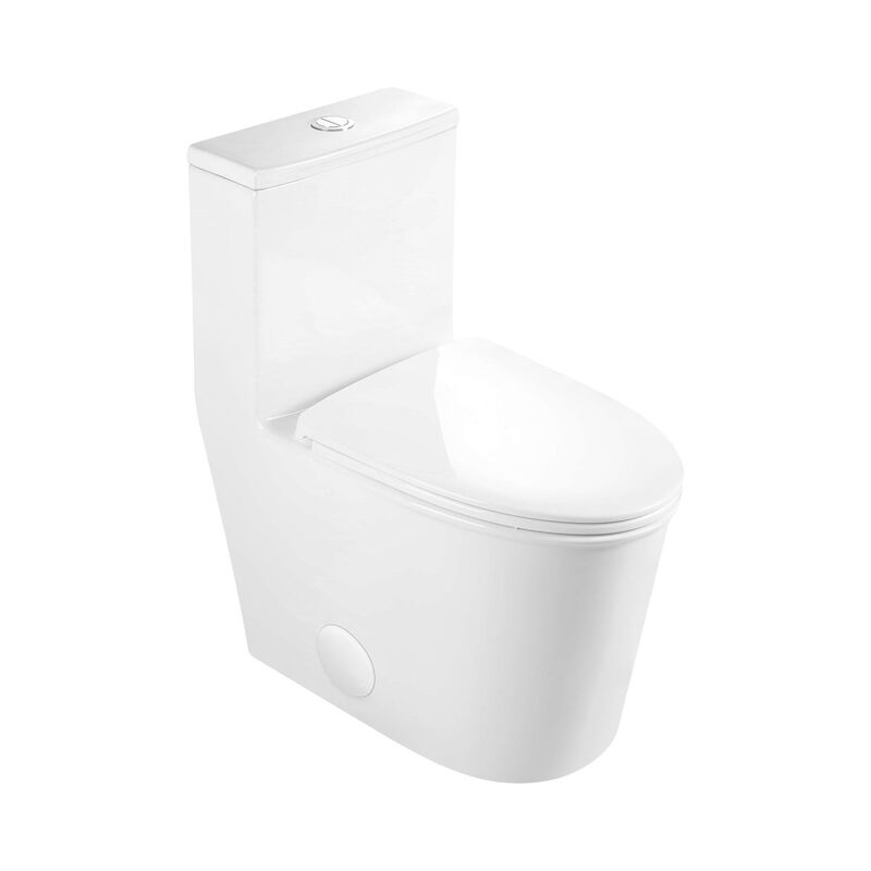 Bothwa Home 14.97"W CUPC Certified, One Piece Elongated Confort Height Toilet, Super Quite Flushing, Dual Flush, Ceramic, Watersense, Leak Resistant image number 0
