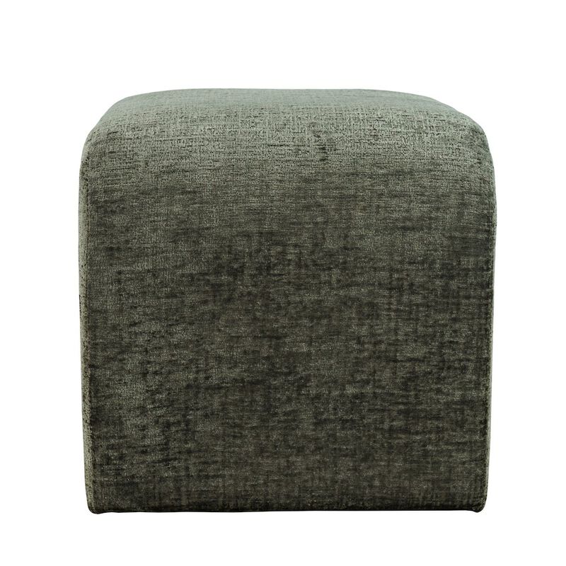 Jofran Modern Curved Upholstered Waterfall Jacquard Petite Ottoman Bench - Set of 2