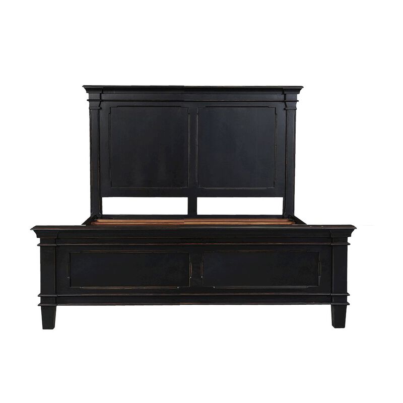 World Interiors Trento Queen Bed in Distressed Black image number 3