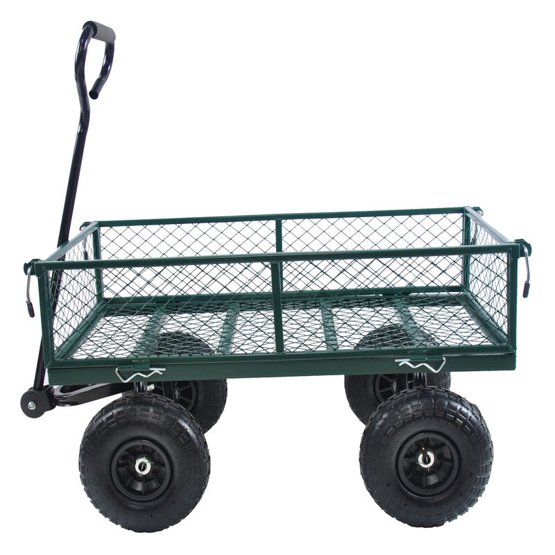 Wagon Cart Garden Cart Trucks Make It Easier To Transport Firewood (Green)