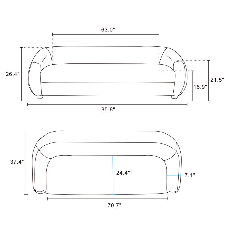 Tribeca Cream Sofa and Accent Chairs Set