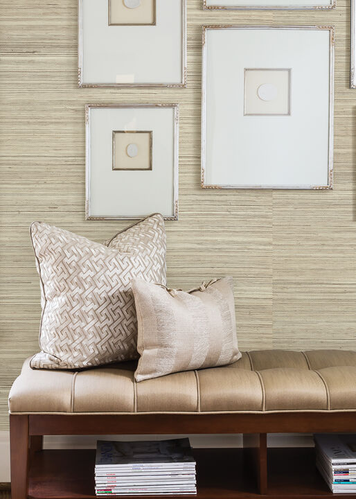 Changzhou Beige Grasscloth Wallpaper (Set of 2)