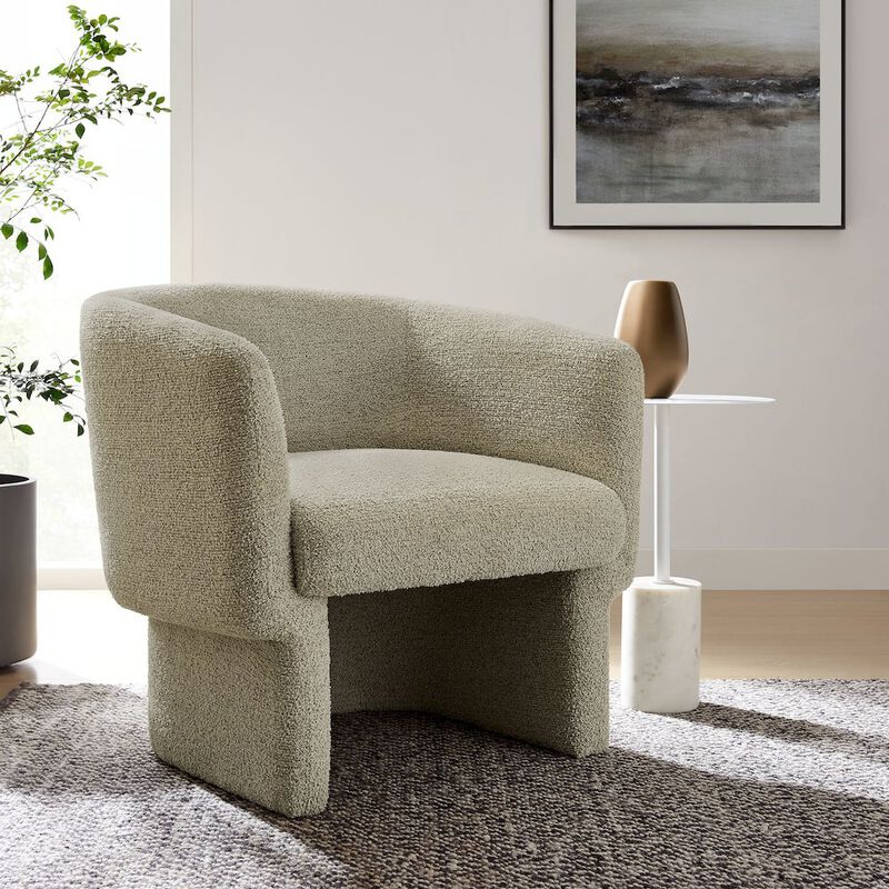Muse Boucle Fabric Barrel Accent Chair image number 7