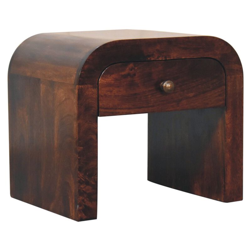 Artisan Furniture Solid Wood California Walnut Disc Bedside