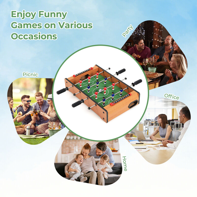 Competition Soccer Foosball Table for Indoor Home Game Room and Recreation-Light Brown image number 7