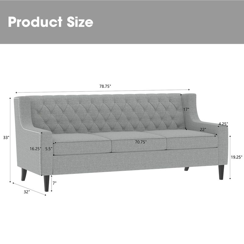 Clard Upholstered Comfy Sofa image number 9