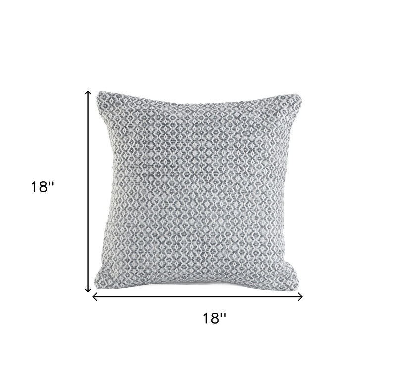 HomeRoots Set of Two Gray Chevron Cotton Throw Pillow image number 4