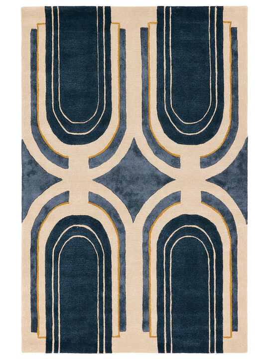 Iconic Partition Blue 10' x 14' Rug