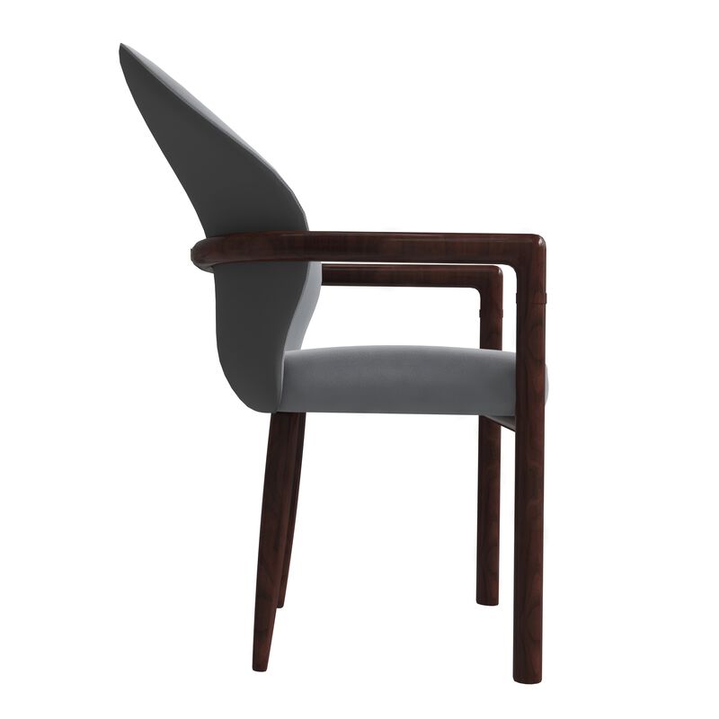 LeisureMod Dining Chair Velvet Fabric Kitchen Chair Ergonomic Armchair with Rubberwood Base and Gold Accents Padded Seat and Back for Modern Home and Office Opaline Series