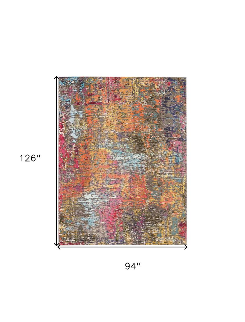 HomeRoots Abstract Non Skid Area Rug image number 2