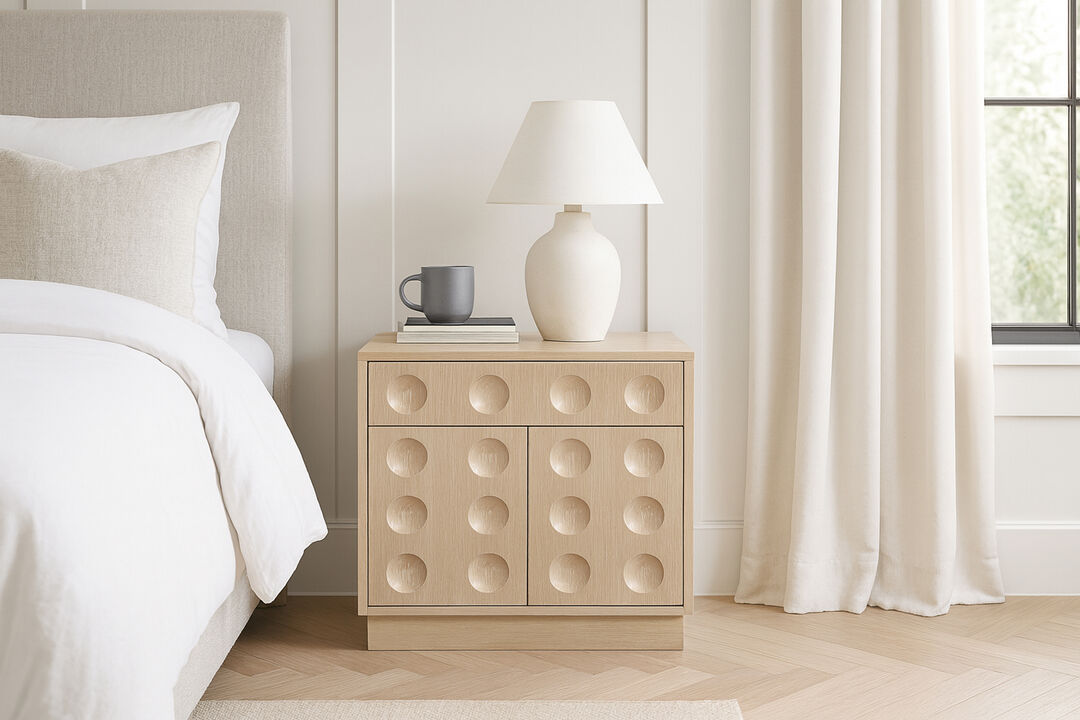 Meridian Furniture Compass Natural Night Stand