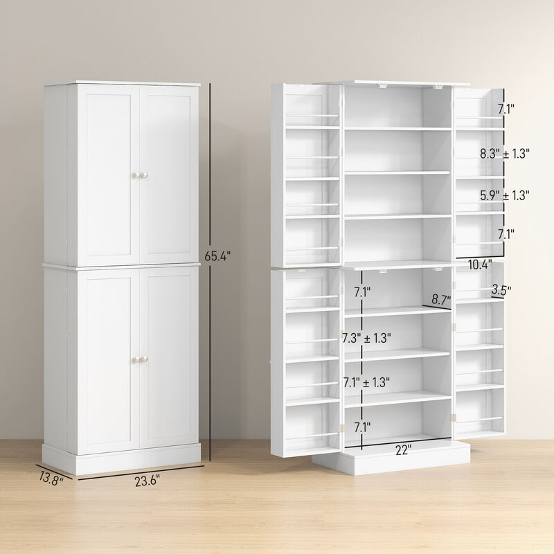 Hivvago 4-Door Kitchen Storage Cabinet with Shelves image number 2