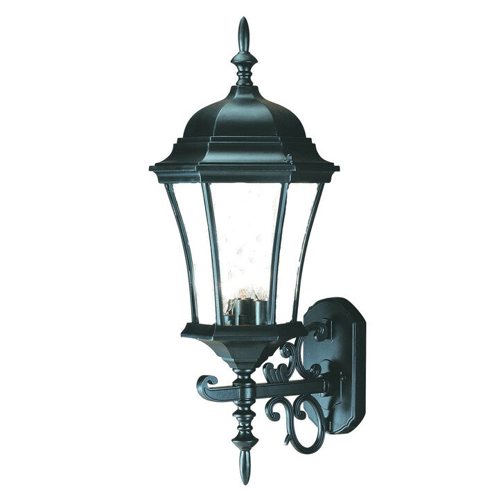 Homezia Matte Black Ornamental Carousel Lantern Wall Light
