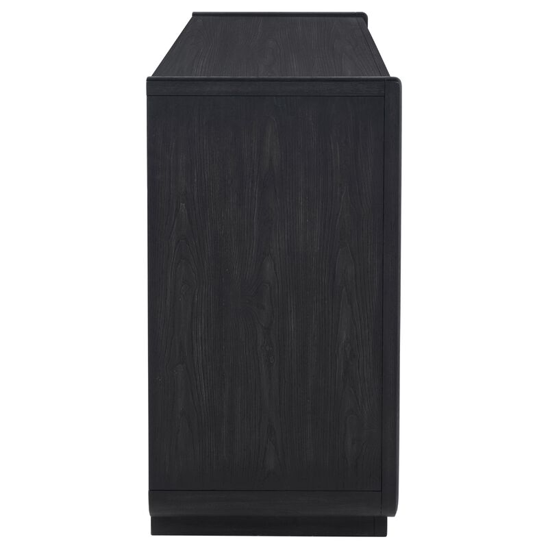 Lina Sideboard Server Console, 3 Doors, 2 Drawers, 64 Inch Burnished Black image number 4