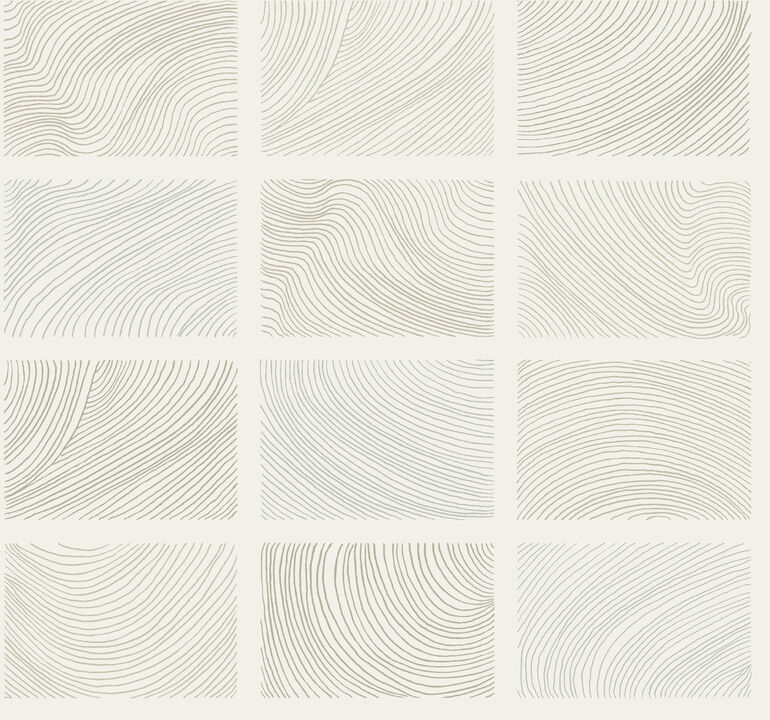 Bronson Ivory Topography Wallpaper