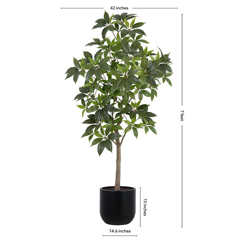 7' Faux Potted Money Tree image number 4