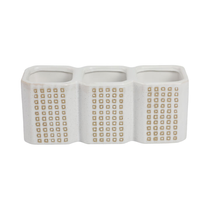 3-Cup Dotted Pen Holder