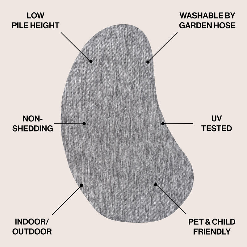 Evan Modern Rustic Organic Curve Area Rug