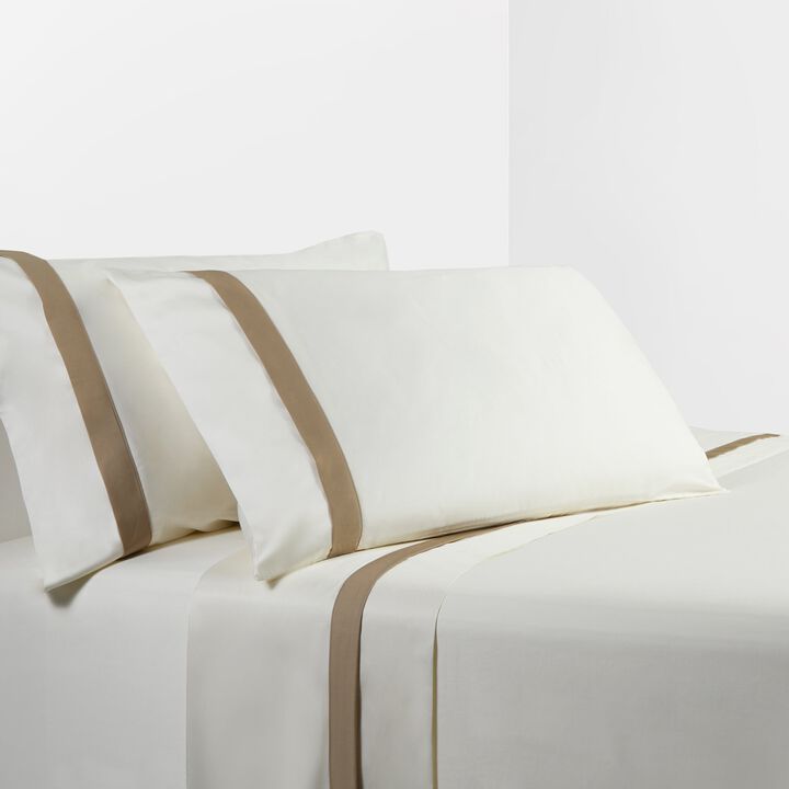 Flange Tan King Sheet Set