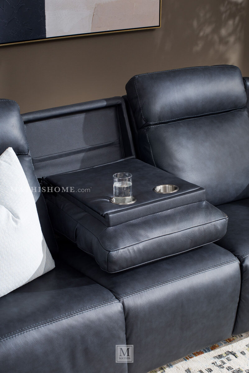 Alexander Leather Power Sofa image number 7