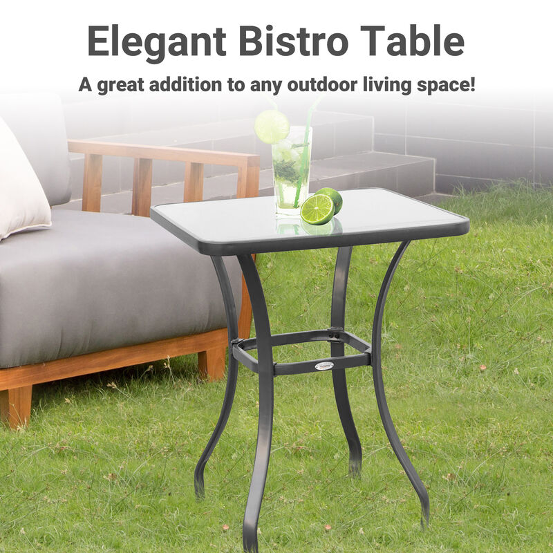 Hivvago 27" Square Outdoor Bistro Table image number 3