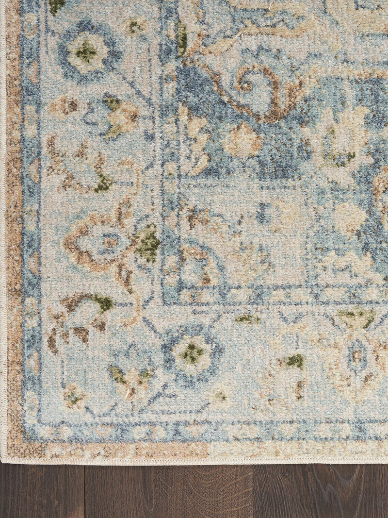 Astra Machine Washable ASW12 Beige/Blue 3'3" x 5' Rug