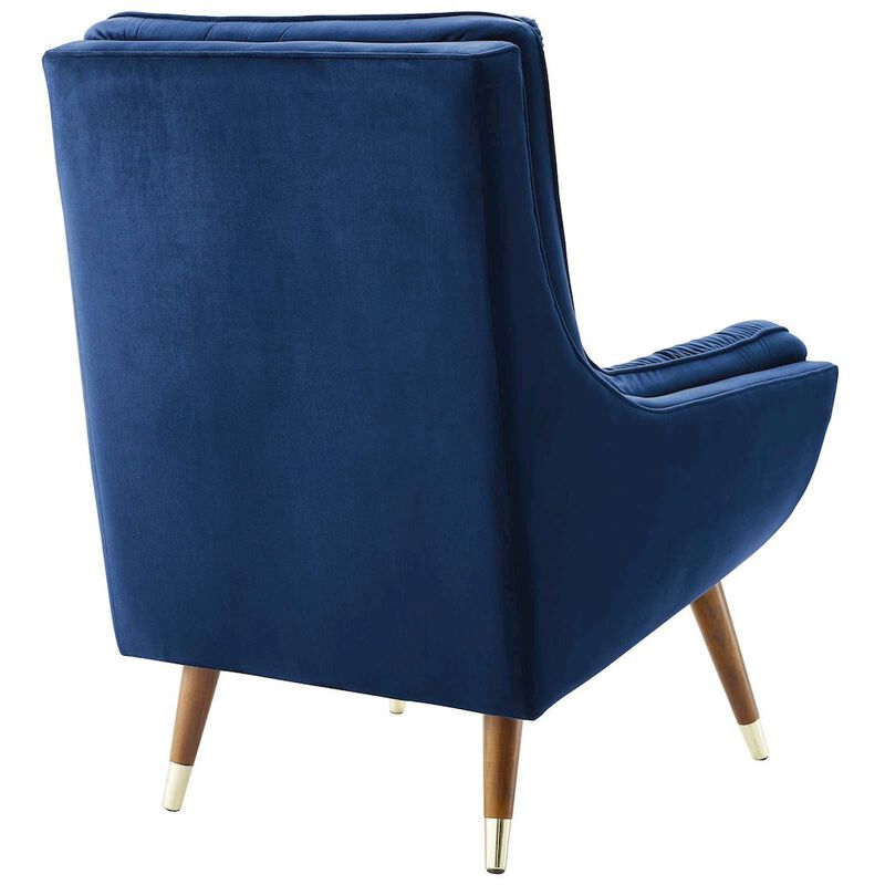 Suggest Button Tufted Performance Velvet Lounge Chair image number 2