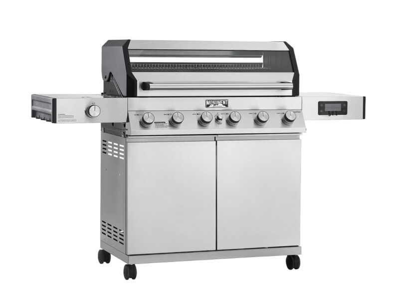 Monument Grills Denali Series | 6 Burner Smart Stainless Steel Propane Natural/ Gas Grill